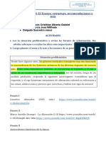 Lab. 6 - El Ensayo, Estructura, Recomendaciones y Tesis - 1193352193