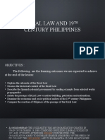 Rizal Law and 19th Century Philippines