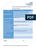 Re-Using Medicines in Care Homes During The COVID-19 Pandemic Checklist For Care Homes: Are You Ready?