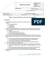 Taller - Campo Eléctrico y Ley de Gauss para E PDF