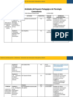 Calendario de Actividades Psicología Comunitaria III PAC-2020 Victor Manuel Cardona Rios