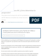 IVA Acreditable para RIF ¿Cómo Determinar La Proporción PDF