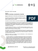 Respuesta A Petición Con Radicado Ext-Quilla-20-139600