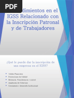 Procedimiento en El IGSS Relacionado Con La Inscripción