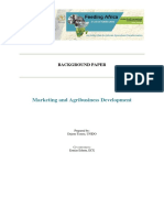 Marketing and Agribusiness Development: Background Paper