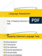 Chapter 3 Designing Classroom Language Test