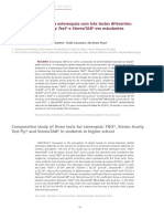 Estudo Comparativo Da Estereopsia Com Três Testes Diferentes - TNO, Fly Stereo Acuity Test e StereoTAB em Estudantes Do Ensino Superior