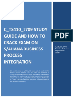 C - TS410 - 1709 STUDY Guide and How To Crack Exam On S/4Hana Business Process Integration