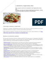 Recetas para Bajar Colesterol y Trigliceridos PDF