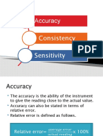 Accuracy Consistency Sensitivity