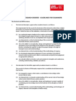 Postgraduate Research Degrees - Guidelines For Examiners: The Doctoral and Mphil Criteria