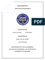 Assignment 01: Irrigation Engineering