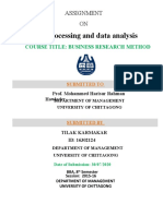 Data Processing and Data Analysis