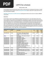 USPTO Fee Schedule: Patent Fees