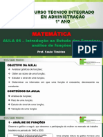 Aula 05 - Introdução Ao Estudos Das Funções - Análise de Funções