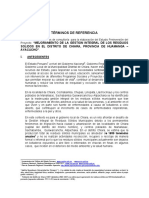 TDR - Proyecto de RR - SS, Enviado Universidad Del Pacífico Enviado A OPI