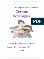 CARPETA PEDAGÓGICA 2do A