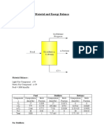 Material and Energy Balance