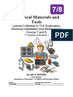 TLE Exploratory EIM7-8 - q1 - Mod1w1 - Electricalmaterialsandtools - v1