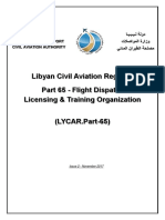 Libyan Civil Aviation Regulation Part 65 - Flight Dispatcher Licensing & Training Organization (LYCAR - Part-65)