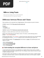 Difference Between Phrase and Clause: Wills vs. Living Trusts