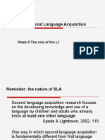 SLA-G Week5 Lesson1 Role of The L1