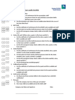 Well Control Equipment Pre-Audit Checklist: No No Yes