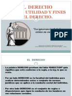 Tercera Clase EL DERECHO - MISIÓN - UTILIDAD Y FINES PDF