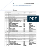 Sap - Co Customizing Guide: 1 Cost Center Accounting