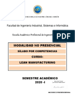 Sílabo de Lean Manufacturing Vii Ii 2020 I