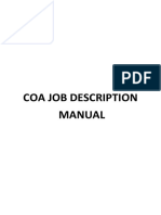 COA Job Description Manual PDF