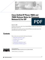 Cisco Unified IP Phone 7960G and 7940G Release Notes For Firmware Release 8.2 For SIP