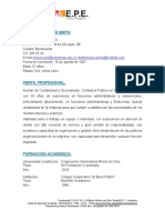 Formato Hoja de Vida para Practicas Profesionales Progresa