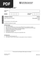 Cambridge IGCSE: Combined Science 0653/62