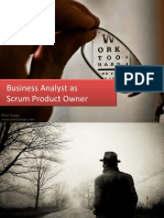 DR AF T DR AF T: Business Analyst As Scrum Product Owner