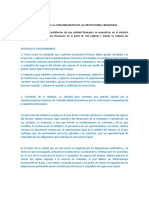 Normas Relativas Al Funcionamiento de Las Instituciones Financieras