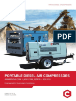 Portable Diesel Air Compressors: AIRMAN 50 CFM - 1,400 CFM, 125PSI - 350 PSI