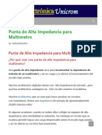 Punta de Alta Impedancia para Multímetro - Electrónica Unicrom