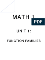 Math 1 Unit 1 Function Families PDF