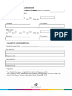 Licensing Act 2003 Notification of Change of Name or Address