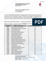 Resultado Prova Escrita Comunicacao