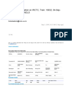 Booking Confirmation On IRCTC