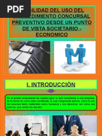 Viabilidad Del Uso Del Procedimiento Concursal Preventivo Desde