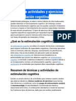 12 Tipos de Actividades y Ejercicios de Estimulación Cognitiva