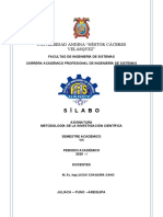 Silabo Metodologia de La Investigacion Cientifica