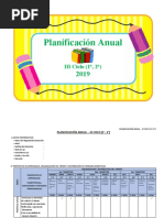 Planific. Anual Iii Ciclo (1°, 2°)