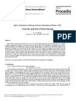 Gravity and Zero Point Energy: Space, Propulsion & Energy Sciences International Forum - 2012