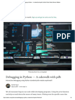 Debugging in Python - A Cakewalk With PDB - by Rachit Tayal - Python Features - Medium