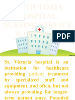 St. Victoria Hospital Nursing Service Ward Dept