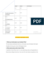 "Comparing Places" ACTIVIDAD # 1